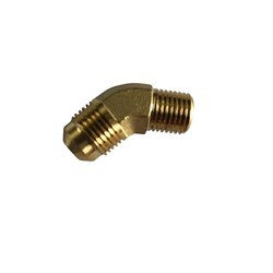 Brass 45 Degree Fitting (Union 3/8 MFL X 1/4 MBSP) Hose to suit 7141F Coupling