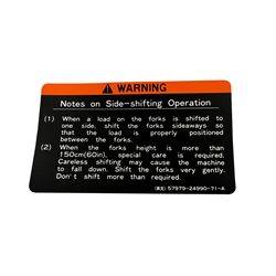 Warning Decal Label - 8 Series