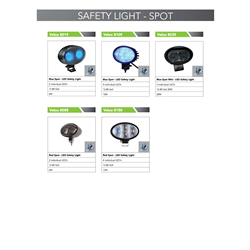Red Spot LED Safety Light (10-80 Volt - 12W)