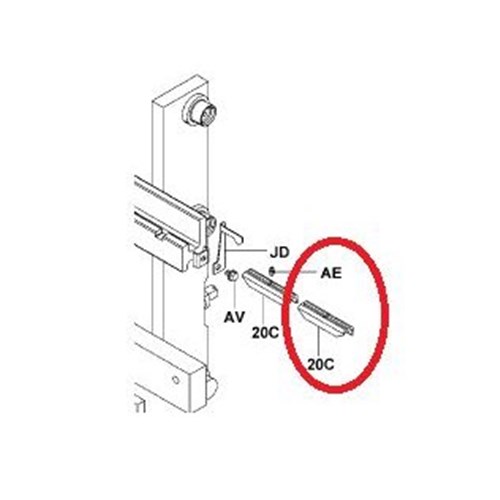 Sideshift Wear Pad Upper E62 | Metal, Toyota