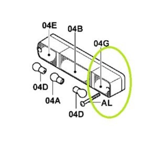 Tail Light Lens (Amber) - suits # 712361
