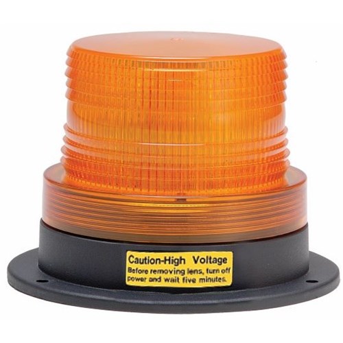 Amber Strobe Light - LED (12-110 vdc) D = 128mm x H = 90 mm