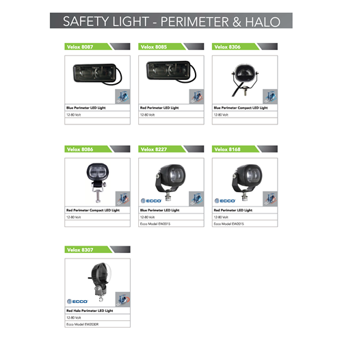 LED Perimeter Light - Red (10-80 Volt) 10W ECCO Model EW2015