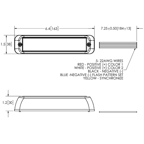 LED Warning Approach Light 12-24V - ECCO ED3766AG | Amber/Green