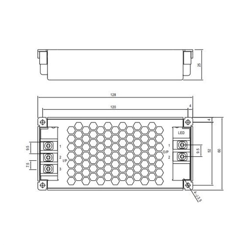 RSD-60 DC-DC Converter, 12V dc/ 5A Output, 18 - 72 VDC Input, 60W - Suits # 8371